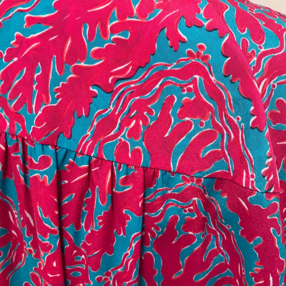 Lilly Pulitzer Wilda Dress Snorkel Blue Reef Madness - Picture 14 of 16